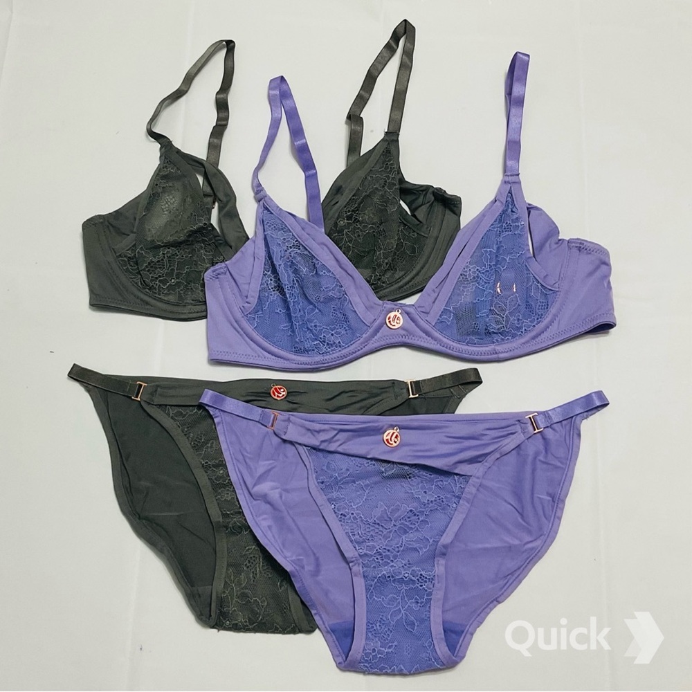 2 Set - NWT Floral Lace Cutout Bra Set